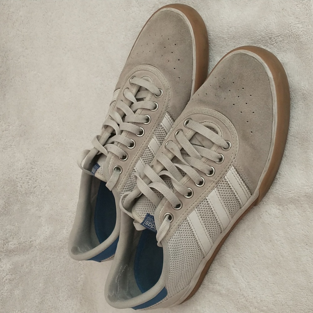 adidas Gray and Blue Sneakers
